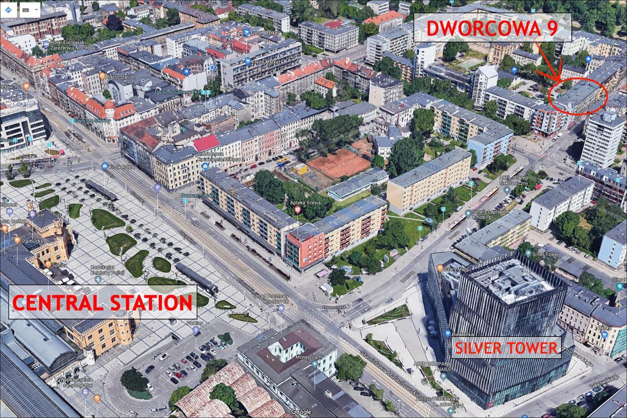 Ferienwohnung Terra Studio Dworcowa Breslau Exterior foto